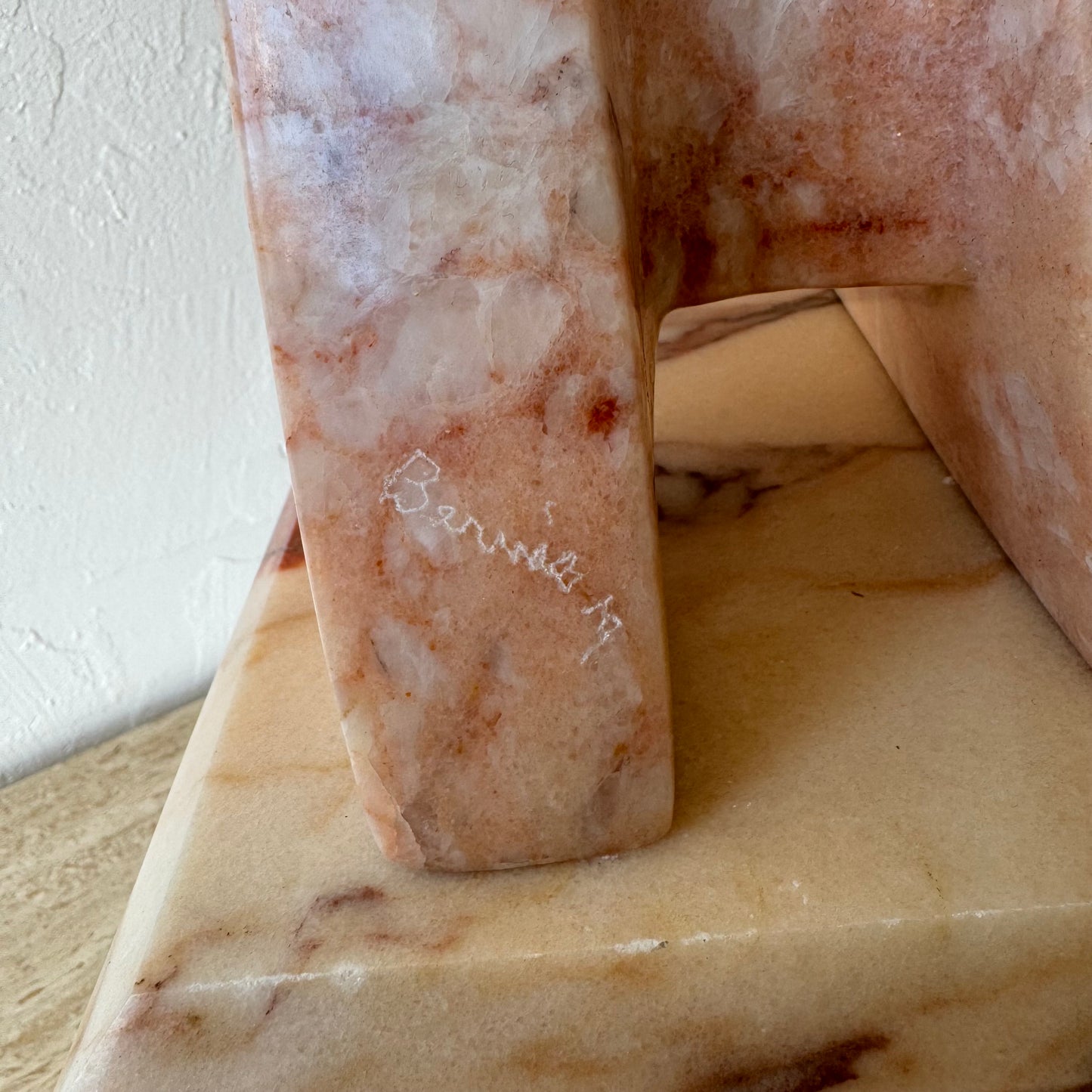 Abstract Pink Marble Sculpture, style of Jacques Lipchitz