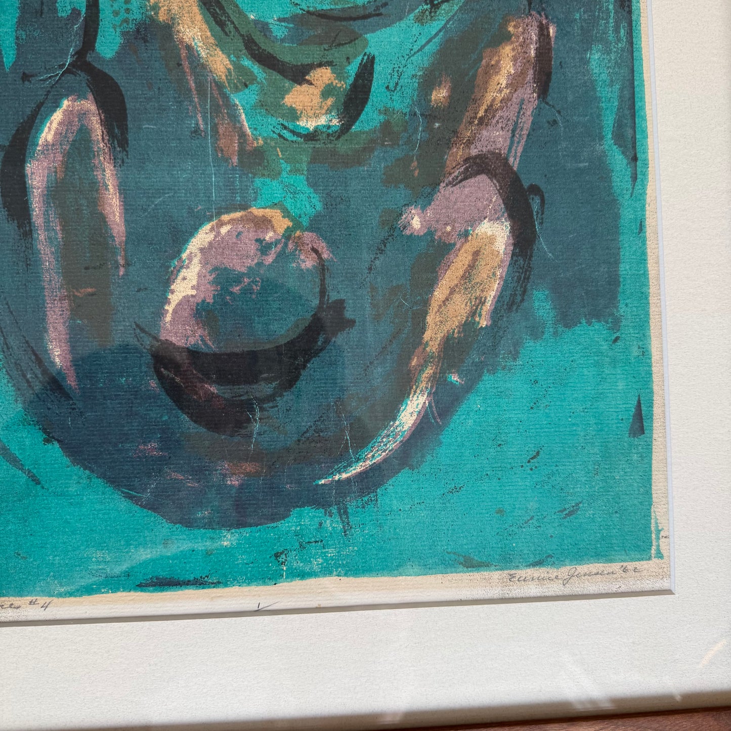Eunice Jensen Abstract Figures Block Print