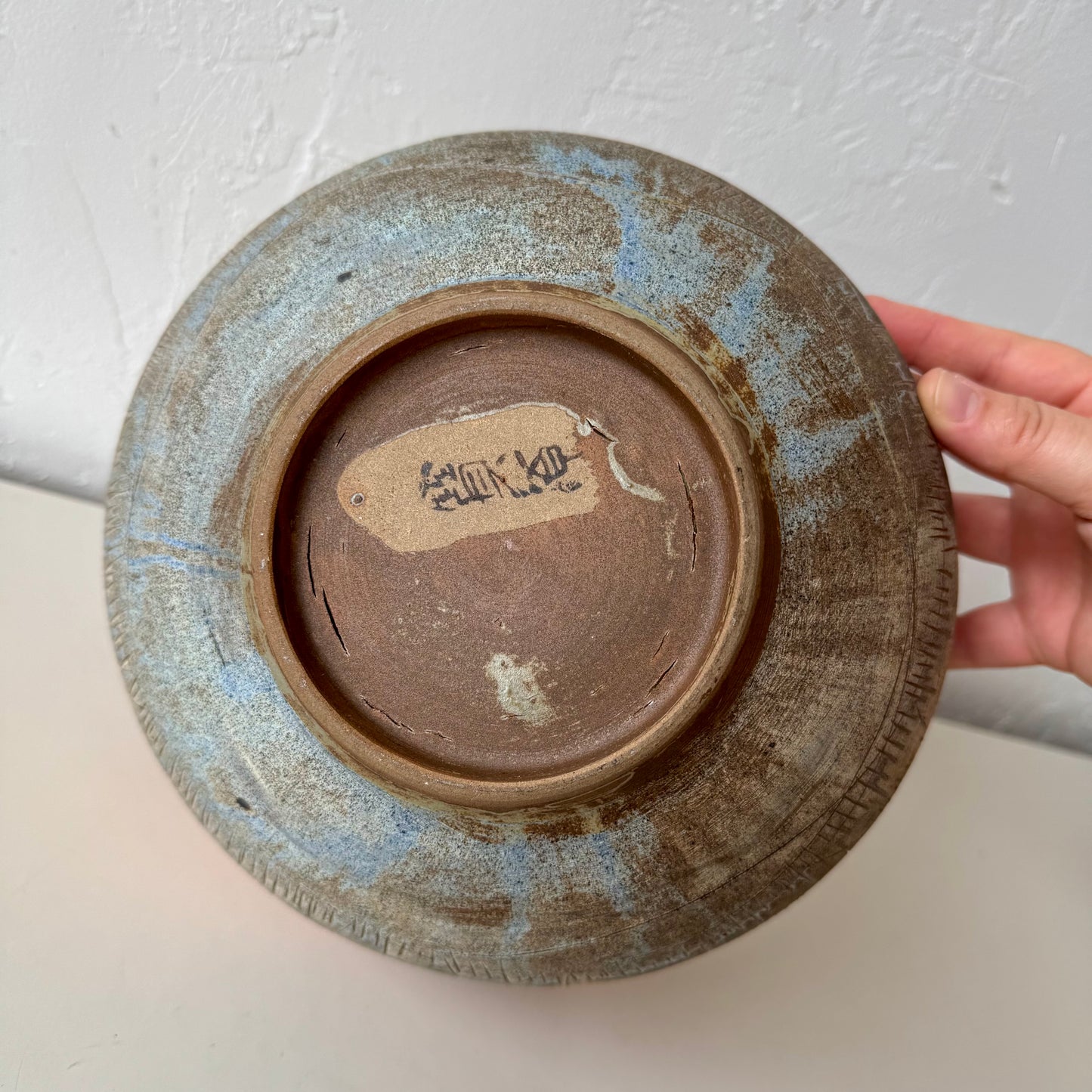 Japanese Sgraffito Ceramic Vase