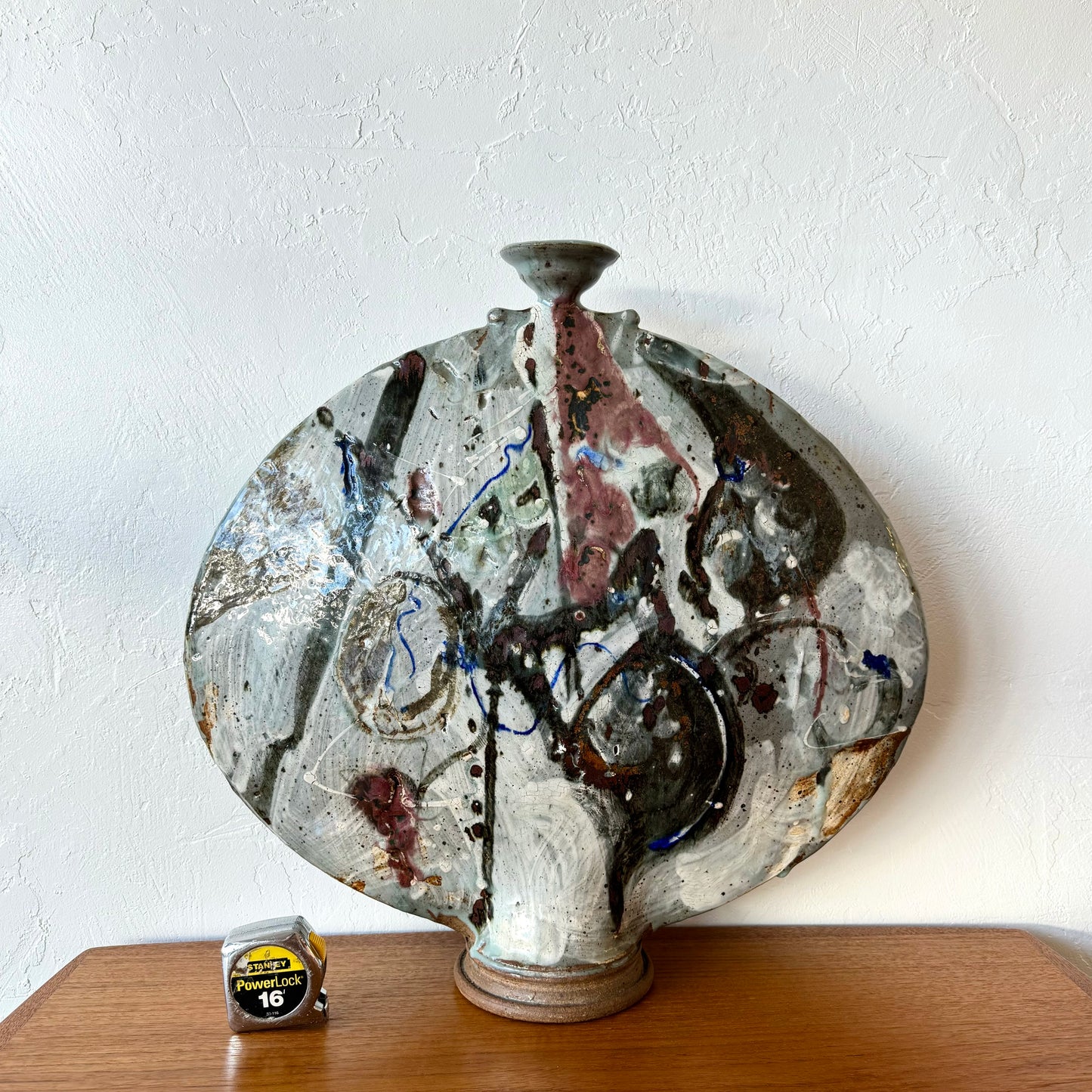Fred Bauer Sculptural Abstract Studio Pottery Vase