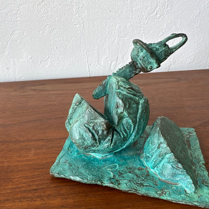 Susan Opie Self Portrait Bronze Sculpture