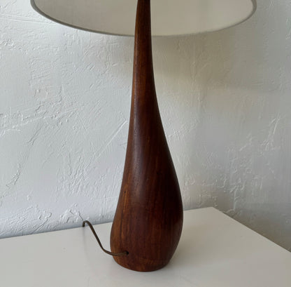 Ernst Henriksen Abstract Sculpted Teak Lamps