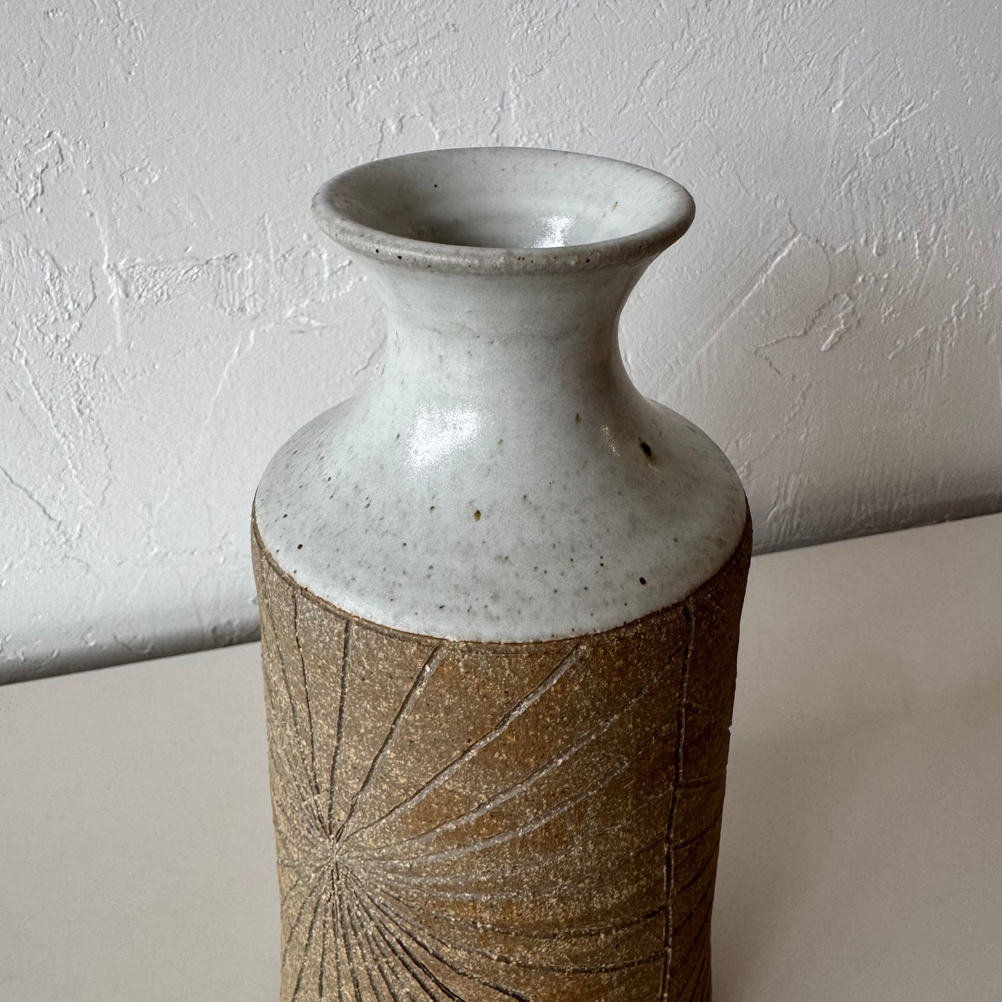 Incised Studio Pottery Vase