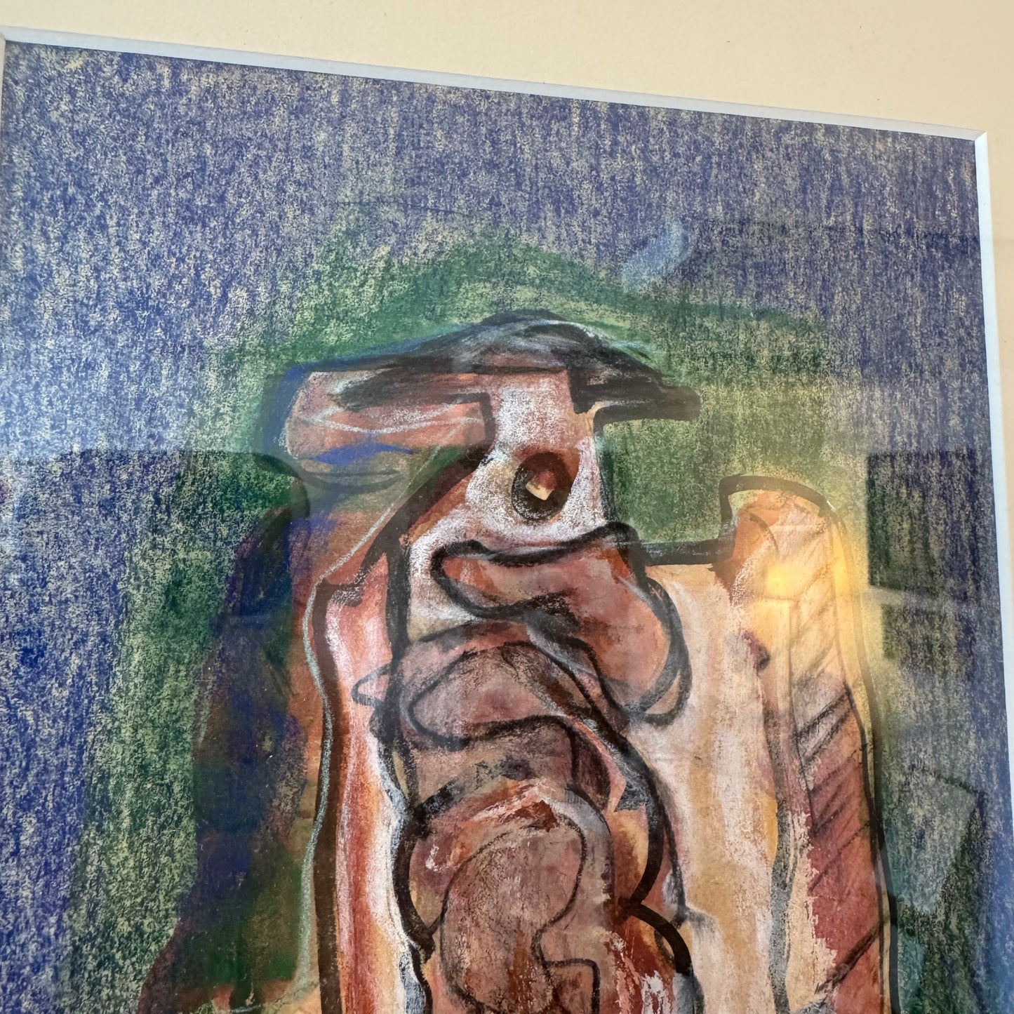 Abstract Gouache on Paper by Ed Kamuda, 1976