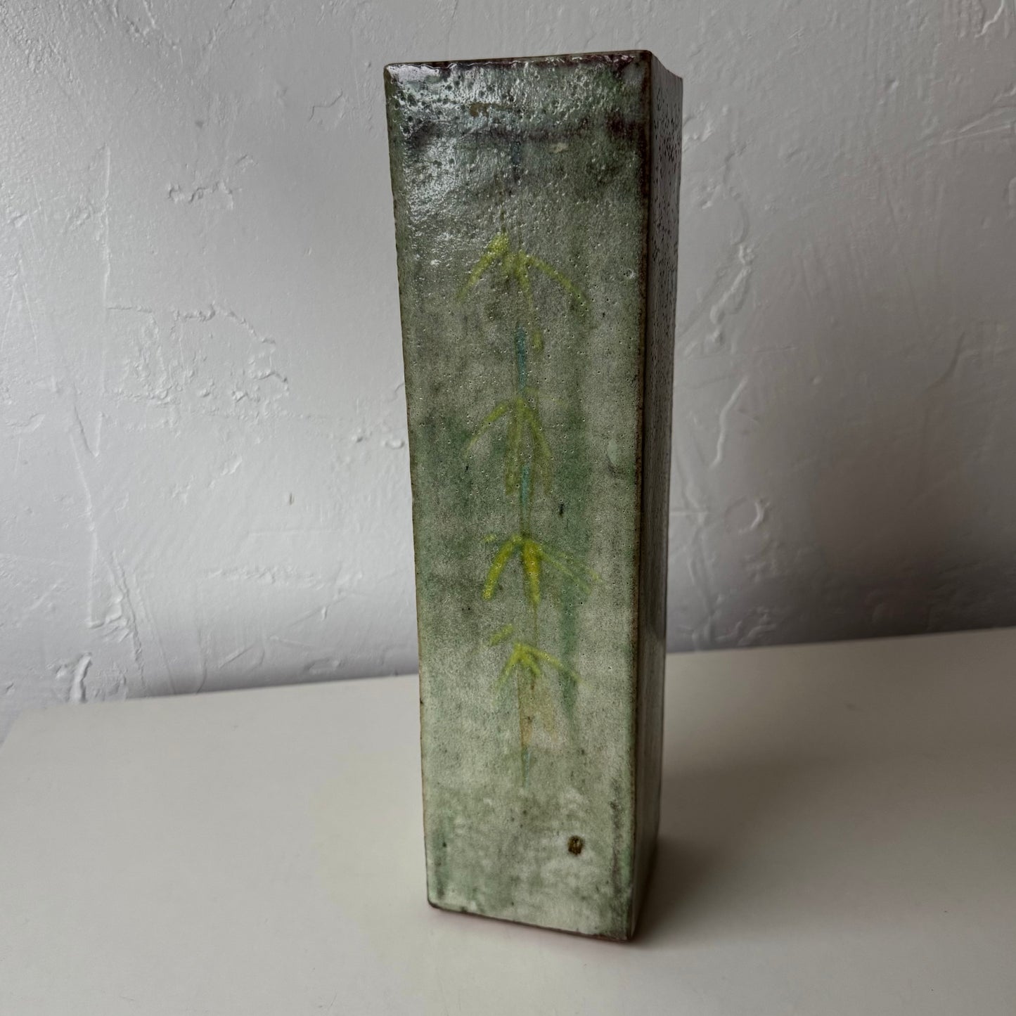 Japanese Studio Pottery Square Vase