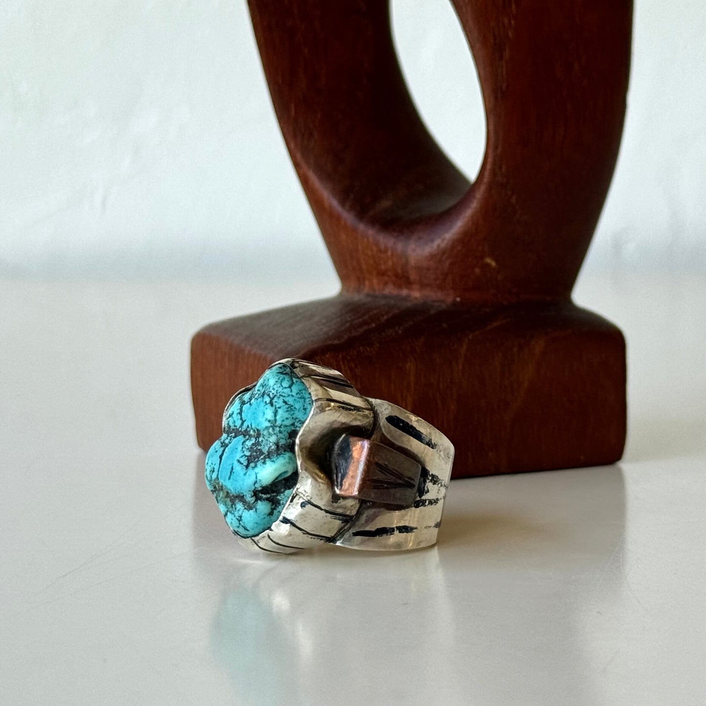 Max Nixon Silver + Turquoise Ring