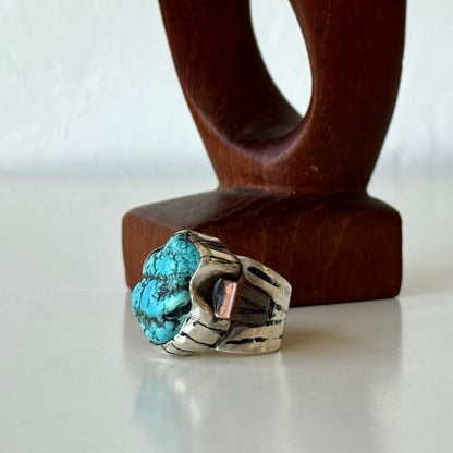 Max Nixon Silver + Turquoise Ring