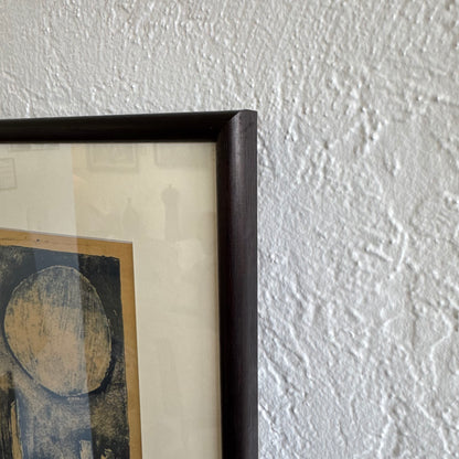 Abstract Cityscape Block Print