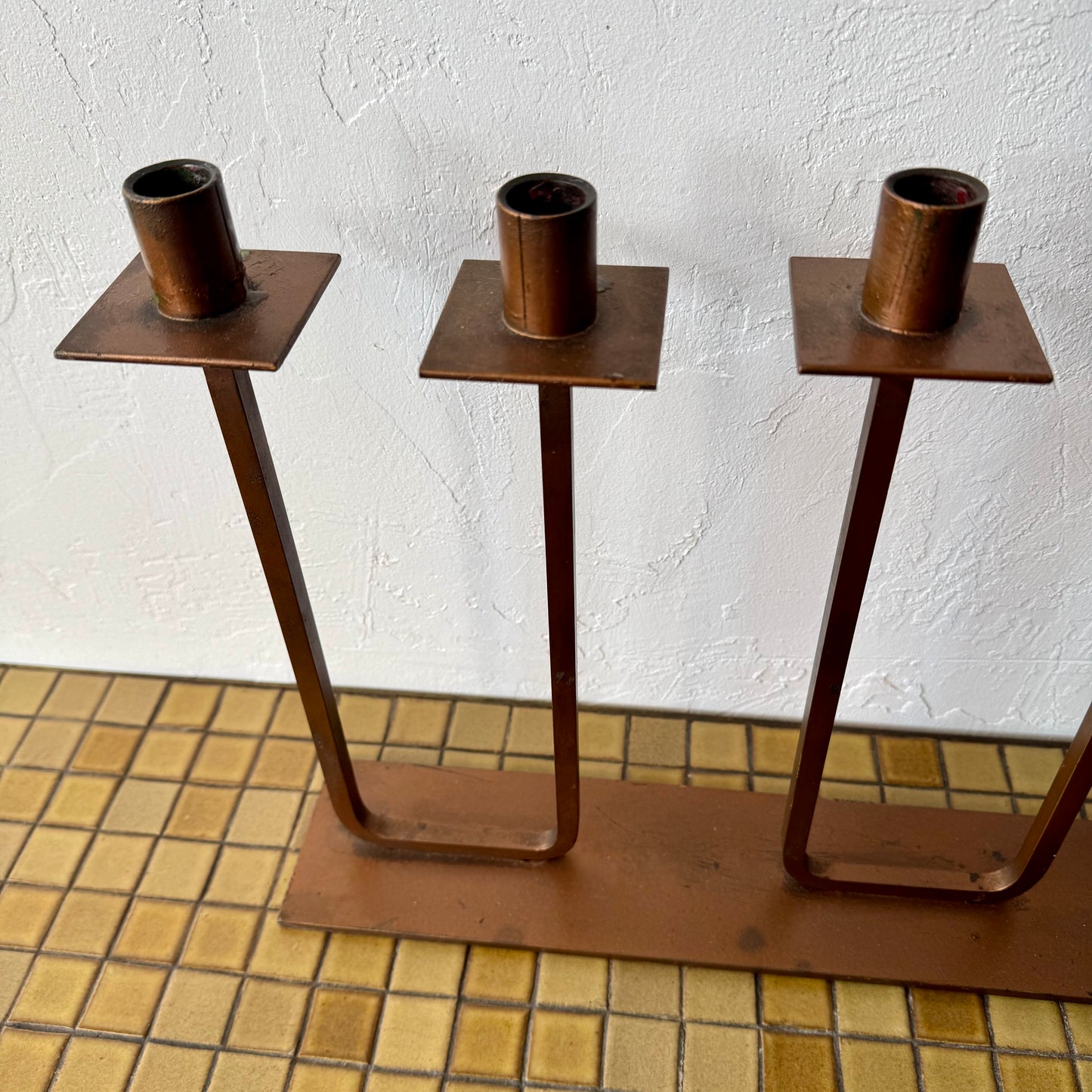 Van Keppel Green Copper finish Candelabra, 1950’s
