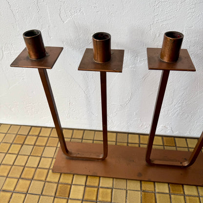 Van Keppel Green Copper finish Candelabra, 1950’s