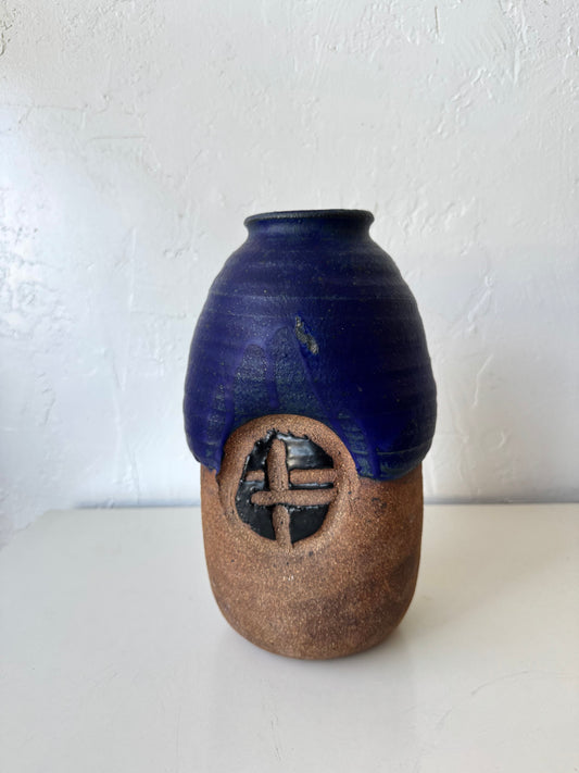 Michael Cohen Studio Pottery Cobalt Glaze Vase