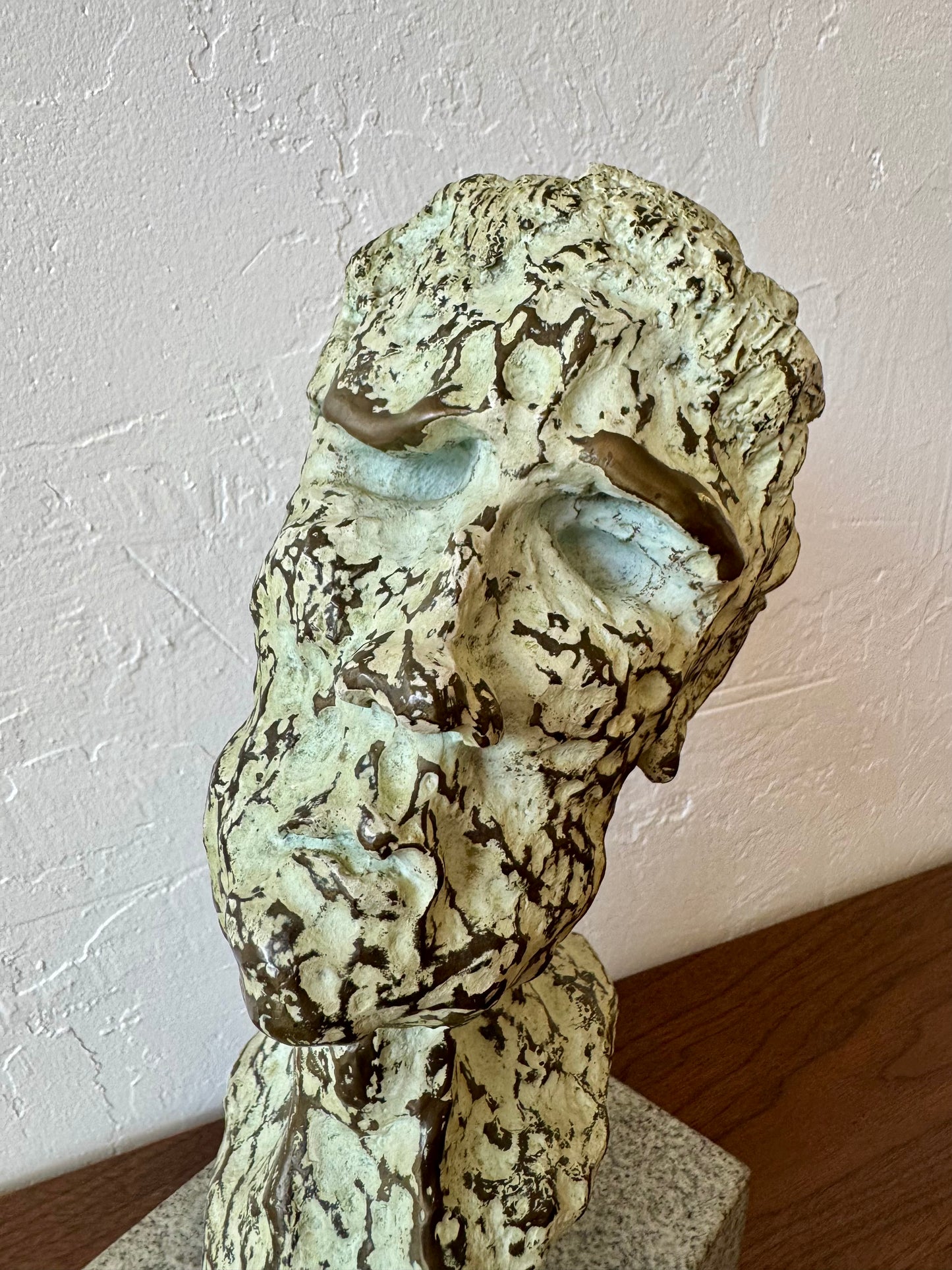 Patinated Bronze Head Sculpture