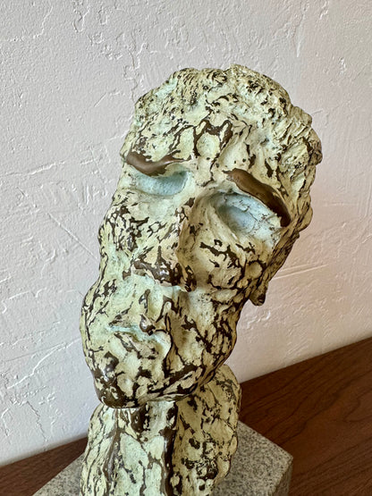 Patinated Bronze Head Sculpture