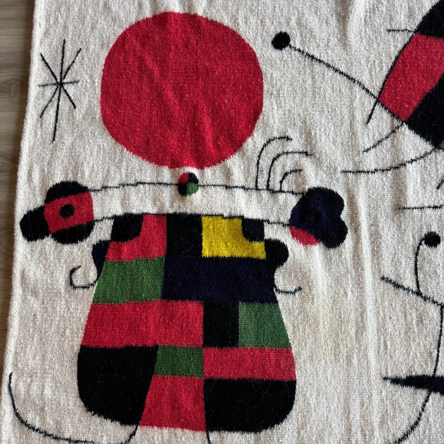 Vintage 1960’s Joan Miro style Wall Tapestry
