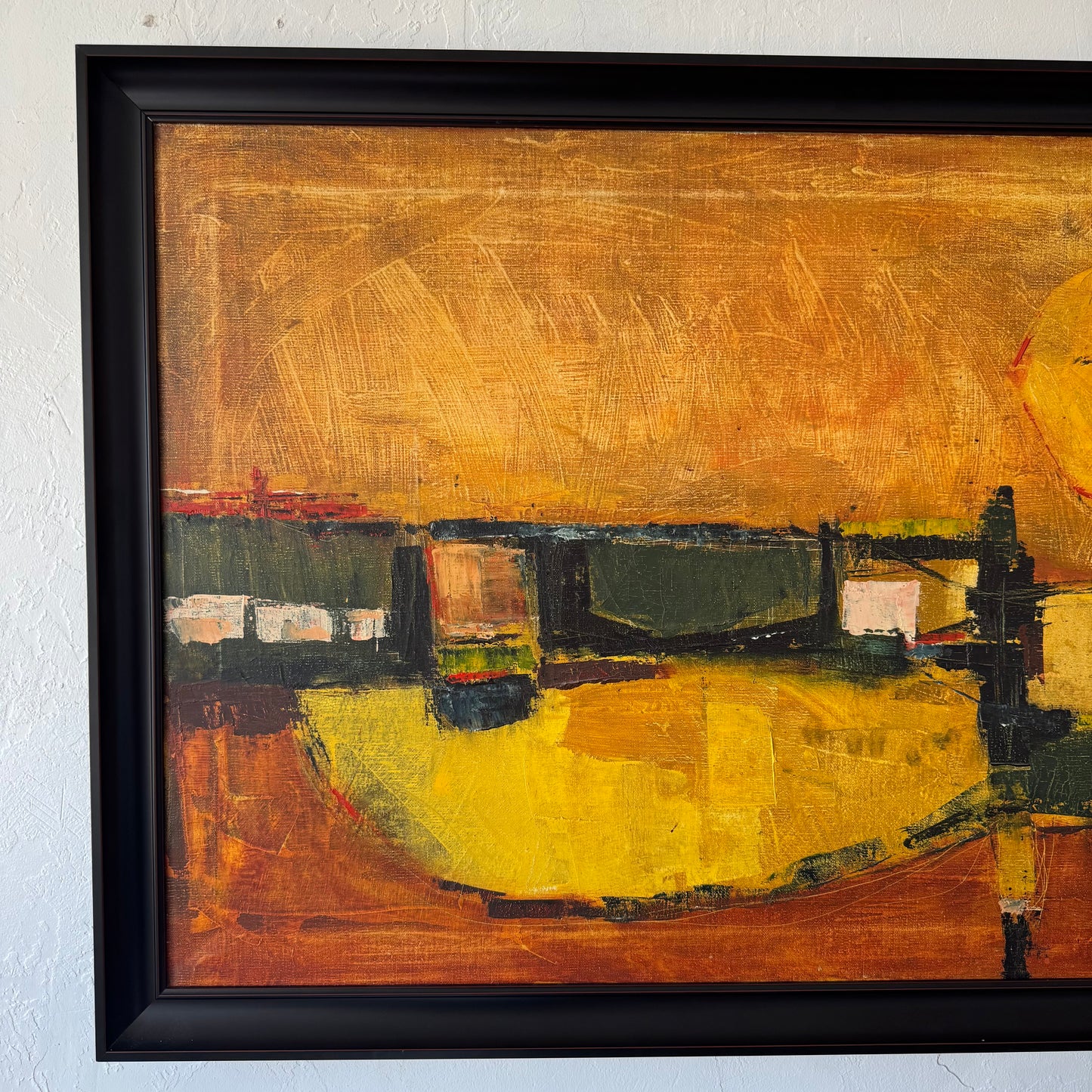 Abstract Oil Canvas Painting, 1950’s