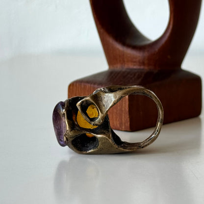 Max Nixon Bronze Amethyst Ring