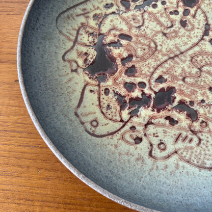 Edwin + Mary Scheier Abstract Studio Pottery Charger Plate, 1950’s