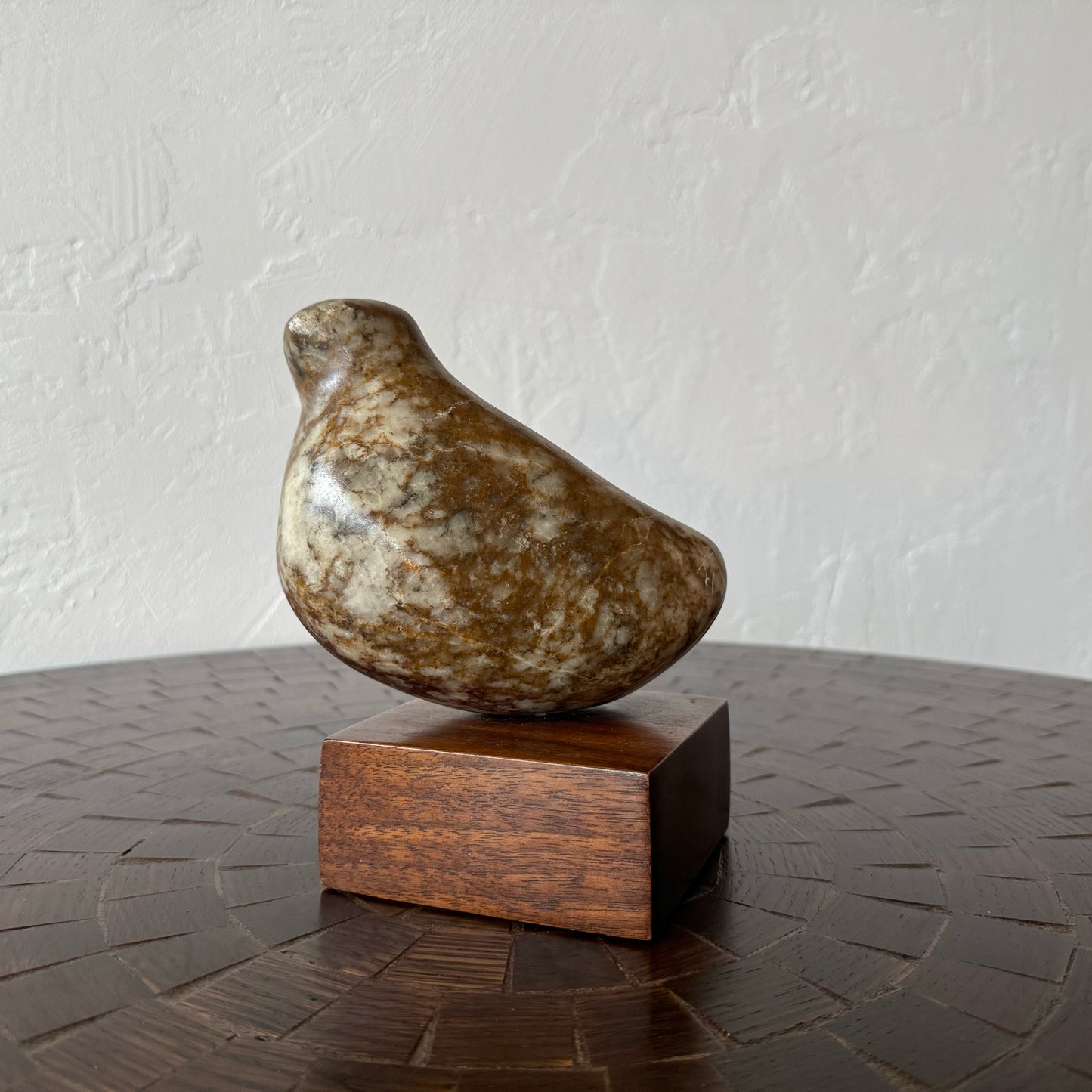 Simple Figurative Stone Bird Sculpture