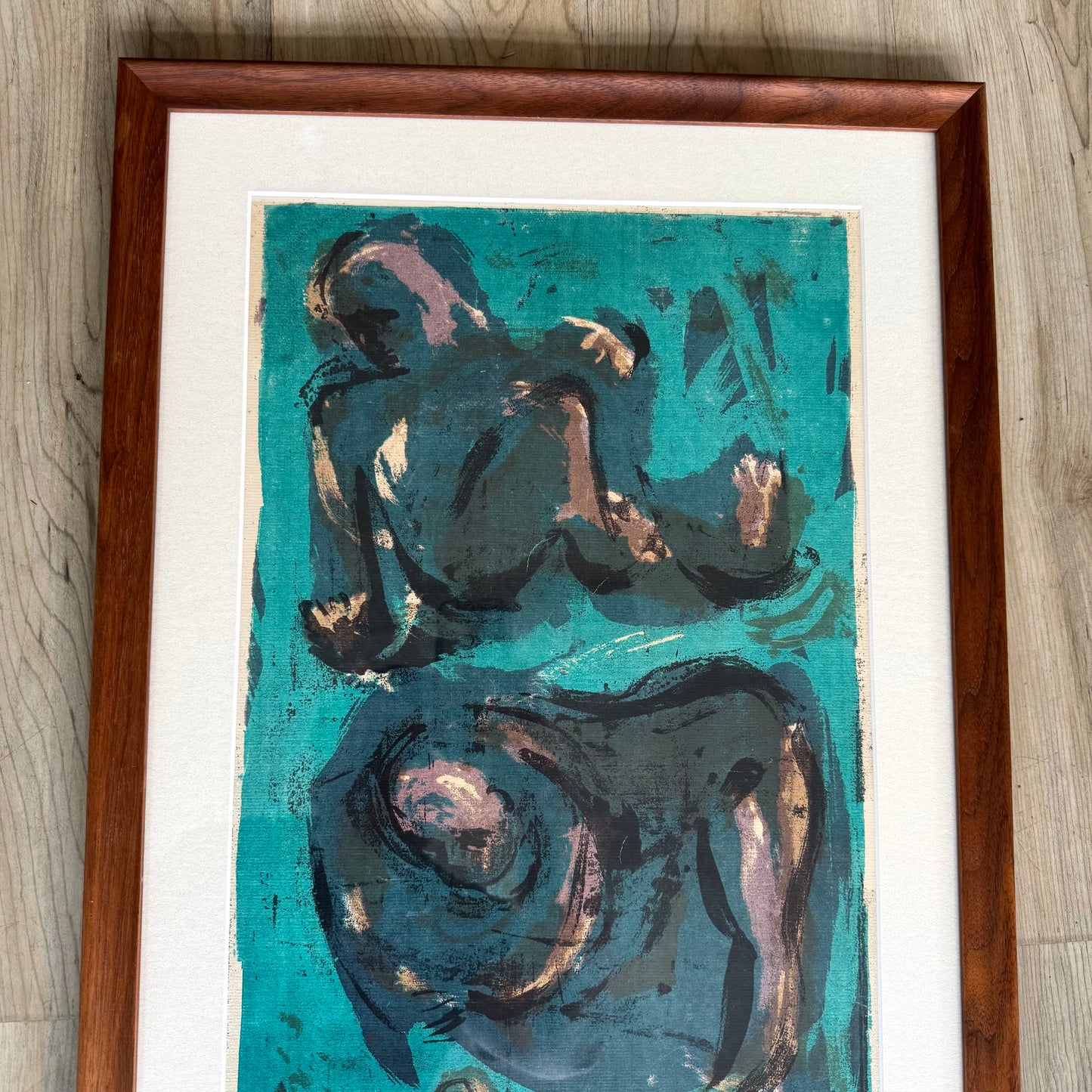 Eunice Jensen Abstract Figures Block Print