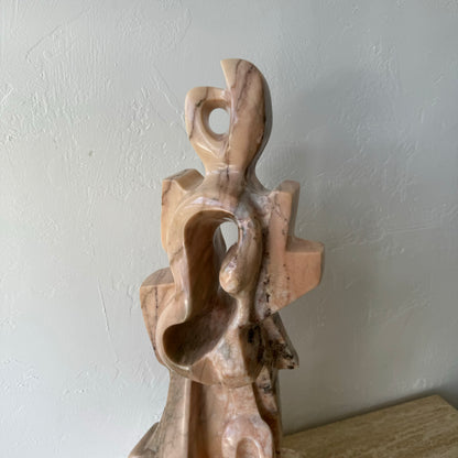 Abstract Pink Marble Sculpture, style of Jacques Lipchitz