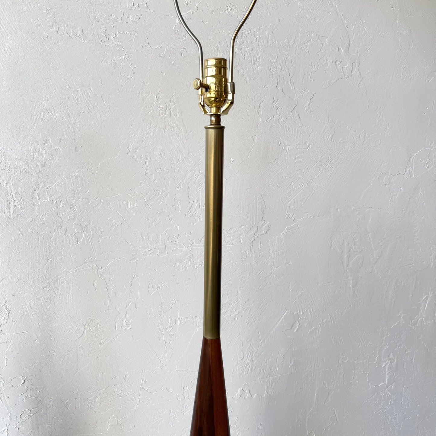 Tony Paul | Westwood Lighting Walnut + Brass Floor Lamp