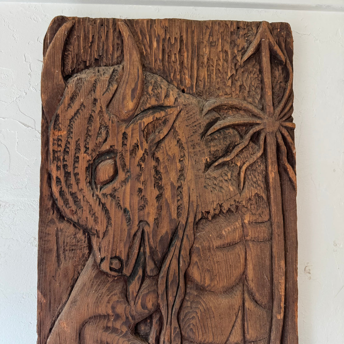 1930/40’s WPA Era Minotaur Woodcarving Panel