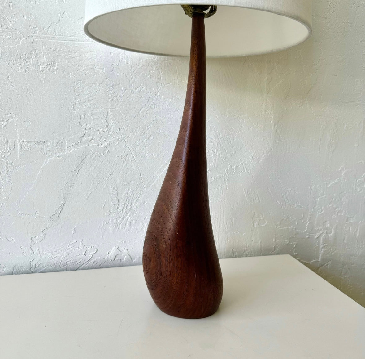 Ernst Henriksen Abstract Sculpted Teak Lamps