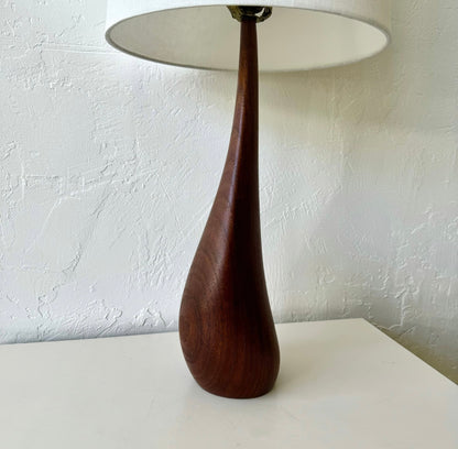 Ernst Henriksen Abstract Sculpted Teak Lamps