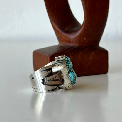 Max Nixon Silver + Turquoise Ring