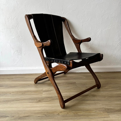 Don Shoemaker Leather Sling Chair