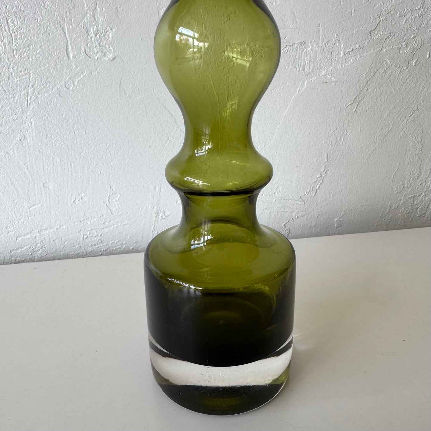 Nanny Still Pompadour by Riihimaen Finnish Green Glass Vase