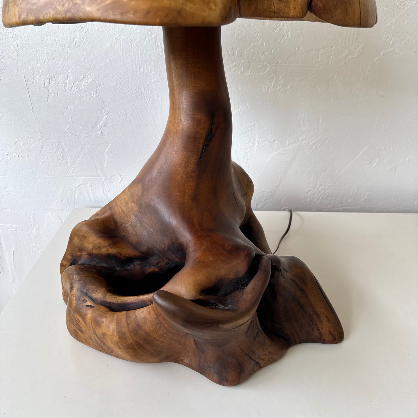 Philip Clausen Studio Craft Myrtlewood Table Lamp Sculpture