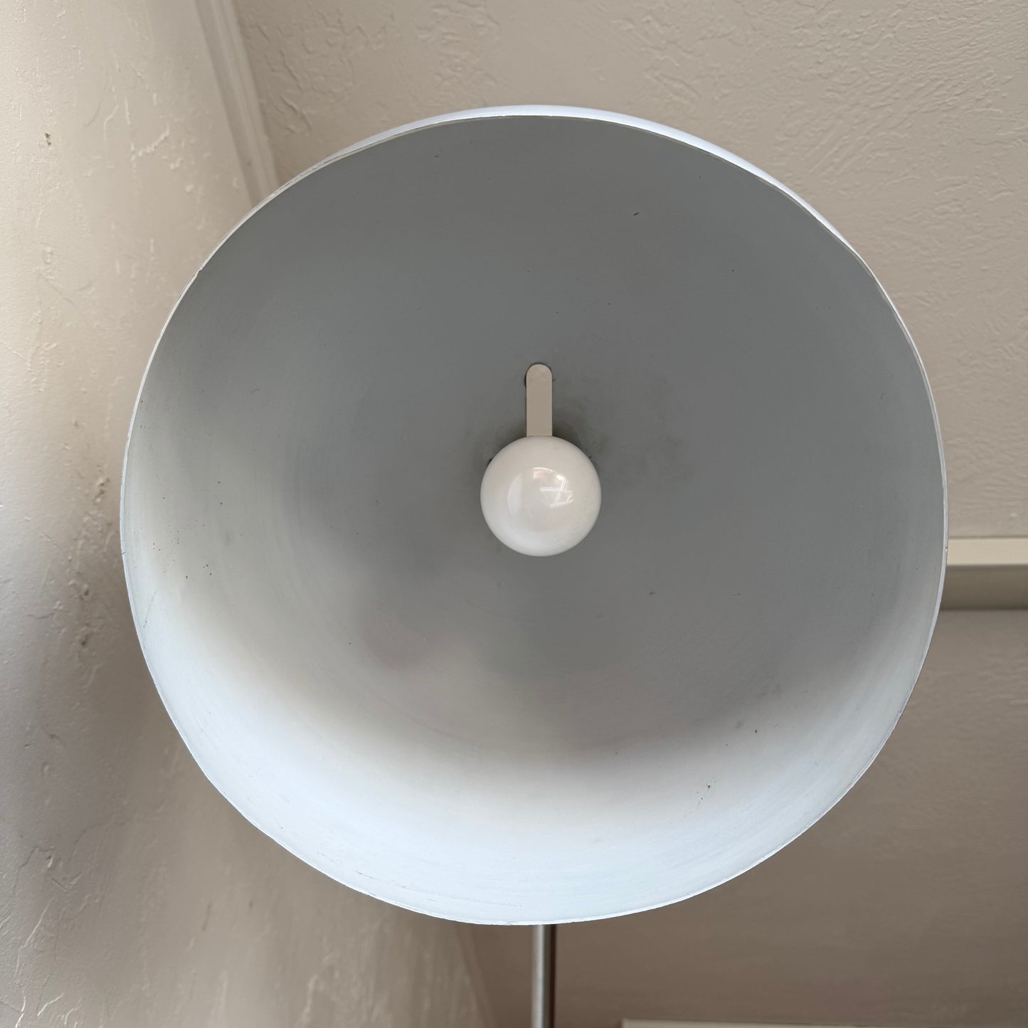 Goffredo Reggiani Brushed Aluminum + Travertine Italian Arc Floor Lamp