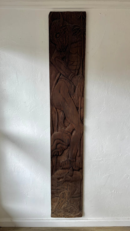 1930/40’s WPA Era Minotaur Woodcarving Panel