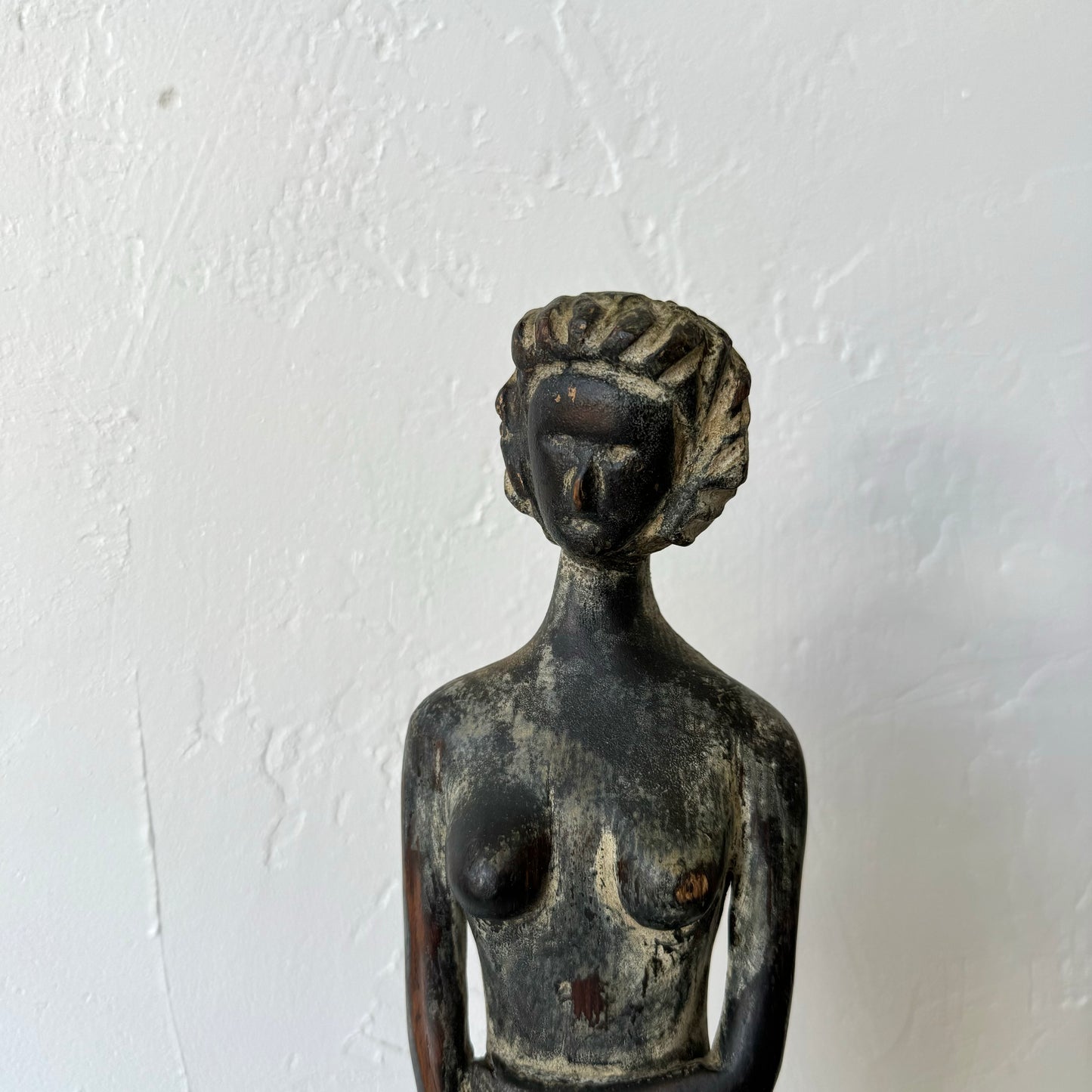 Primitive Folk Art Female Nude Sculpture, 1920’s