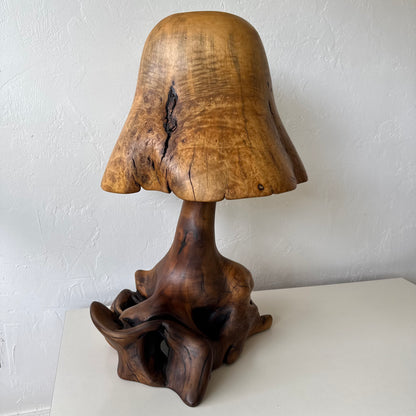 Philip Clausen Studio Craft Myrtlewood Table Lamp Sculpture