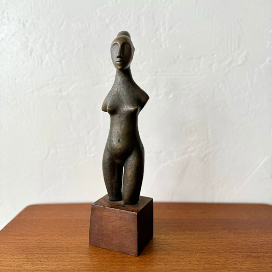 Figurative Abstract Female Nude Bronze, 1950’s