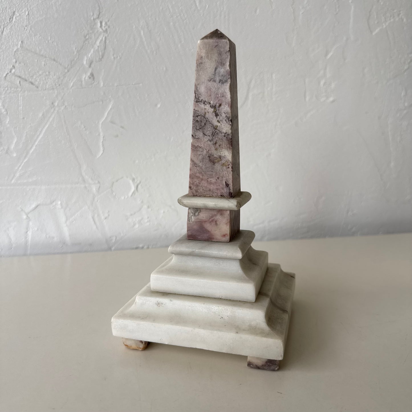 Vintage Italian Marble Obelisk, 1920’s