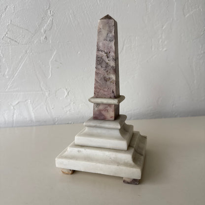 Vintage Italian Marble Obelisk, 1920’s