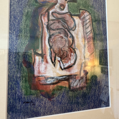 Abstract Gouache on Paper by Ed Kamuda, 1976