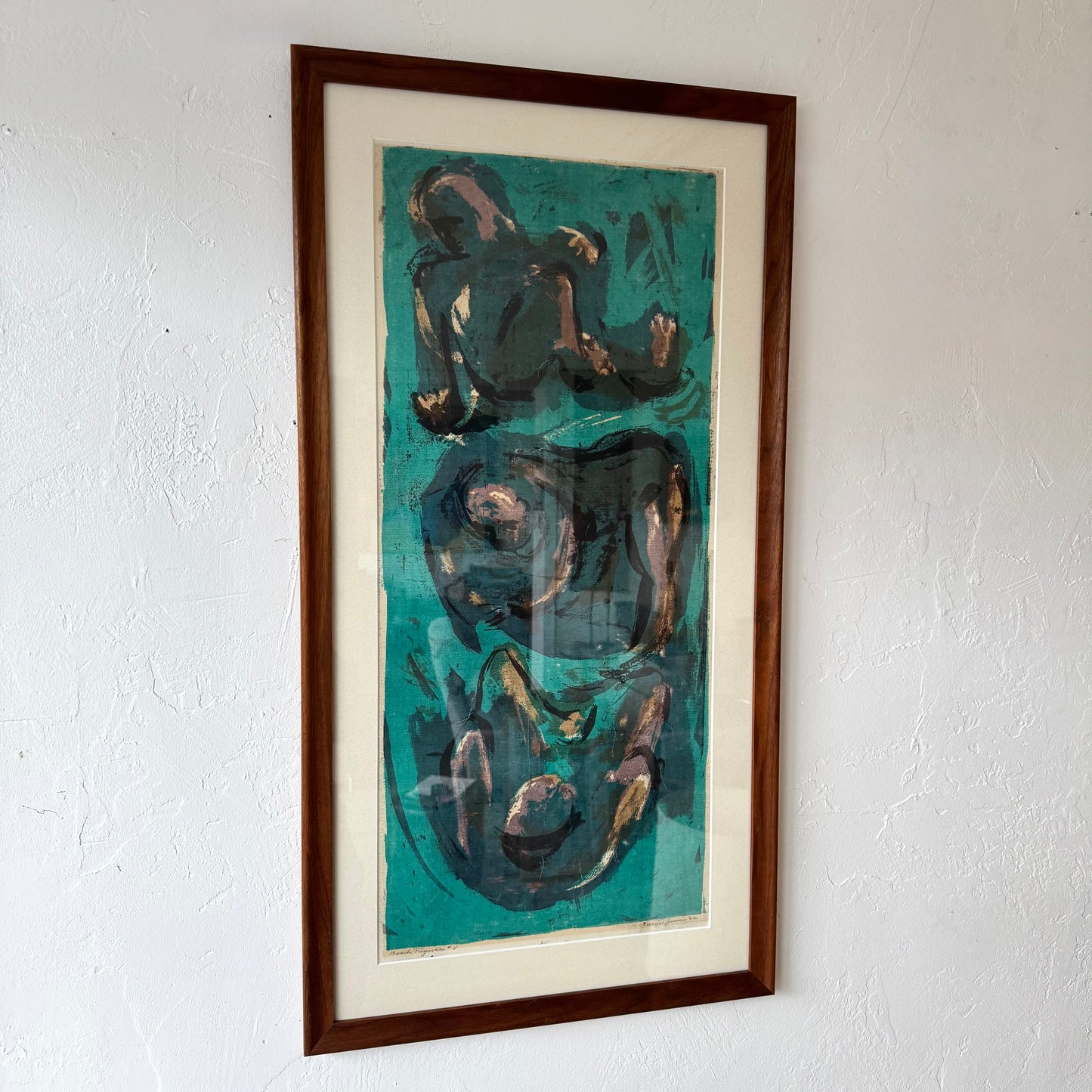Eunice Jensen Abstract Figures Block Print