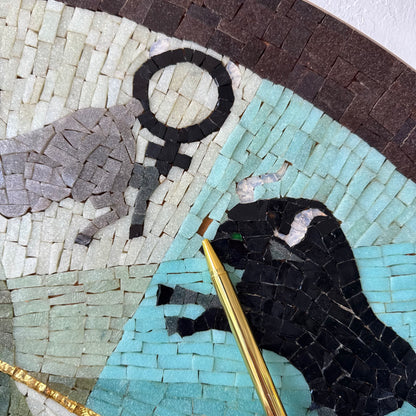 Astrological Signs Murano Glass Mosaic Wall Art, 1950’s