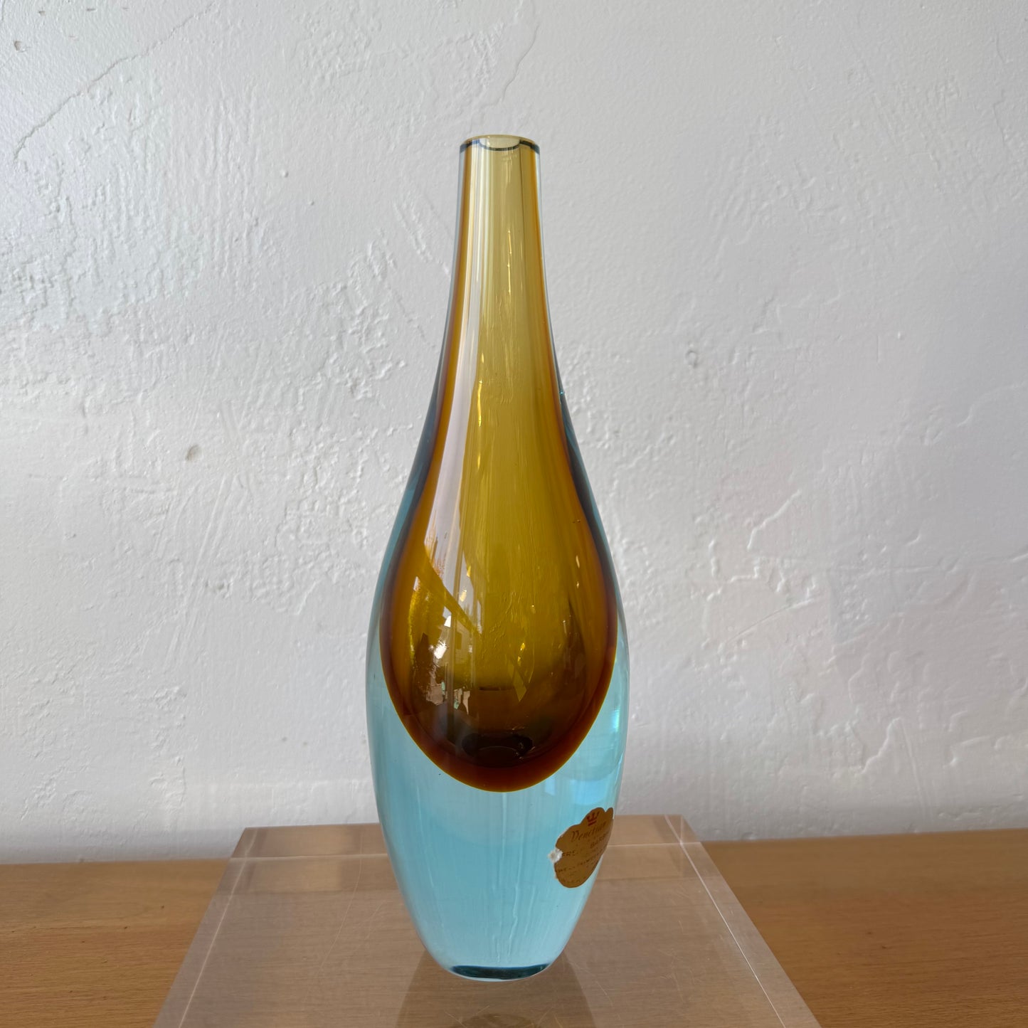 Rare 1950’s Alfredo Barbini Sommerso Art Glass Vase