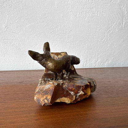 Susan Opie Figurative Fennec Fox Bronze Sculpture