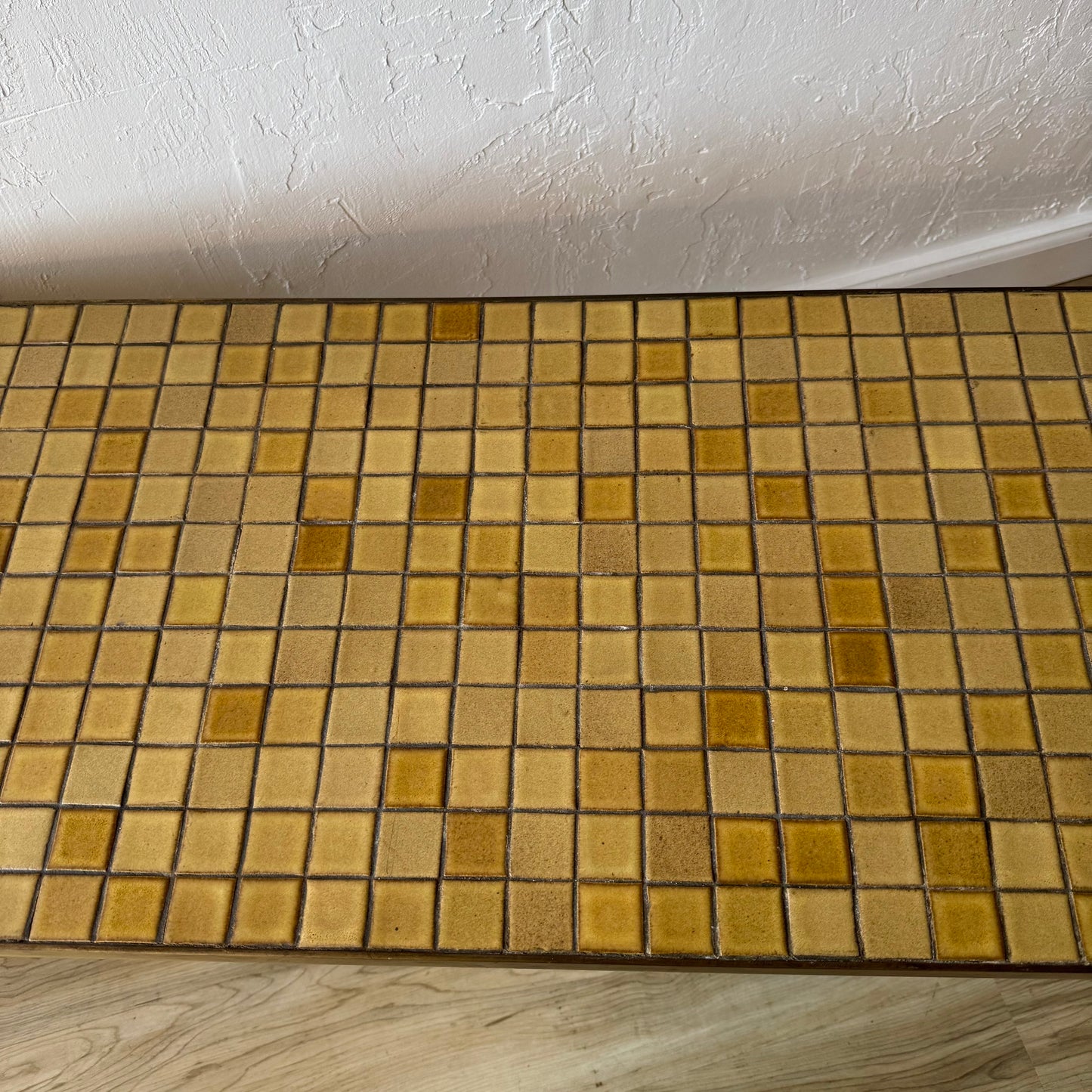 Gordon + Jane Martz | Marshall Studios Ceramic Tile + Brass Coffee Table