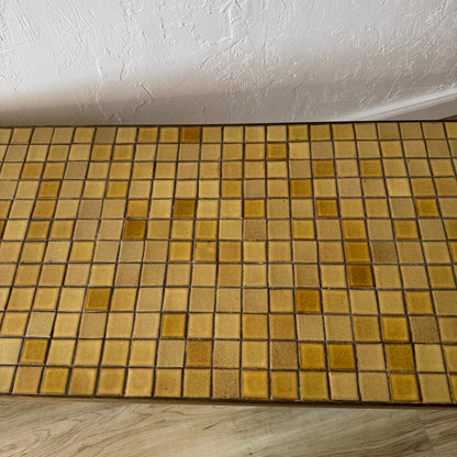 Gordon + Jane Martz | Marshall Studios Ceramic Tile + Brass Coffee Table