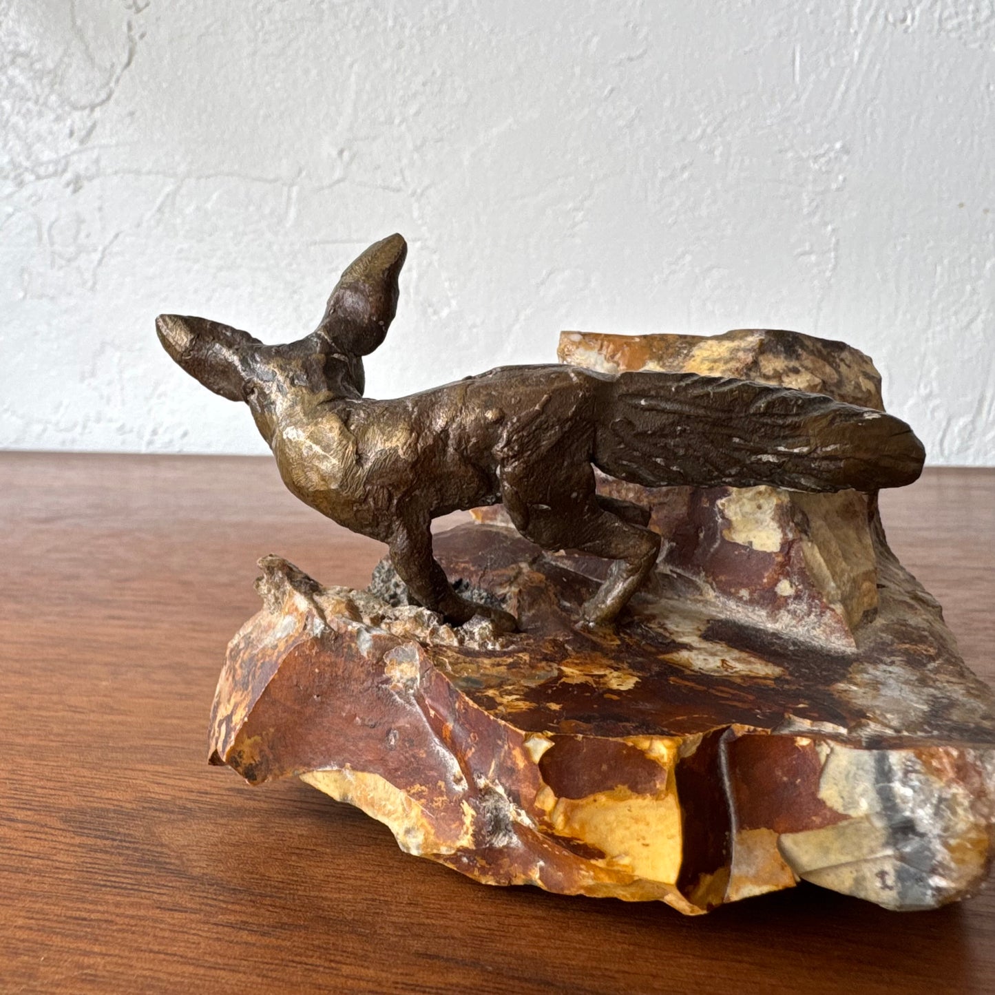 Susan Opie Figurative Fennec Fox Bronze Sculpture
