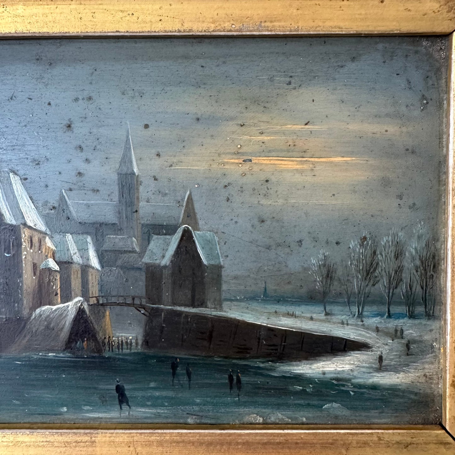 Small Winter Scene Oil Painting