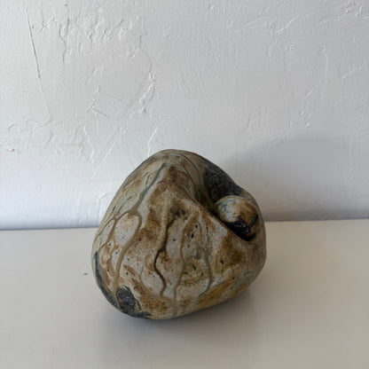 Mary Hindman Ceramic Stacked Rock Sculpture