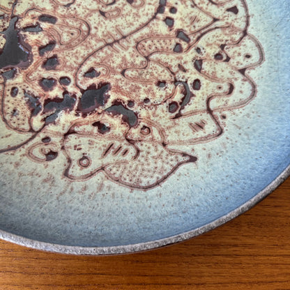 Edwin + Mary Scheier Abstract Studio Pottery Charger Plate, 1950’s